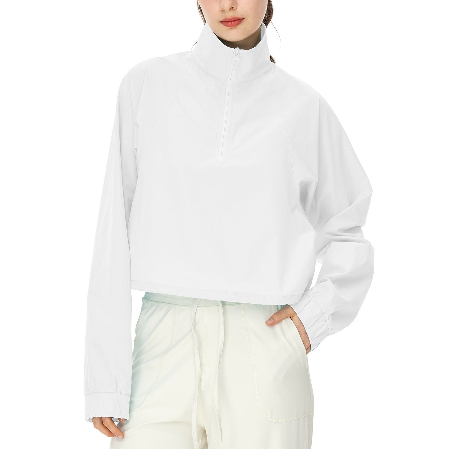 Stand Collar half Zipper Outdoor Casual Quick-drying Sunscreen Jacket