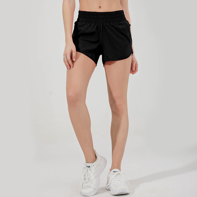 Double-layer Waisted Yoga Quick-drying Gym Shorts