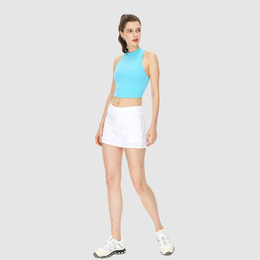 Cross-border high neckline racer back vest